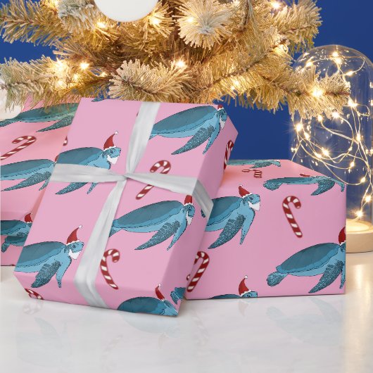 Papier Cadeau Tortue de mer de Noël (Vacances)