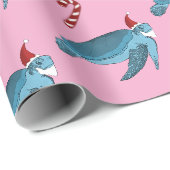 Papier Cadeau Tortue de mer de Noël (Coin rond)