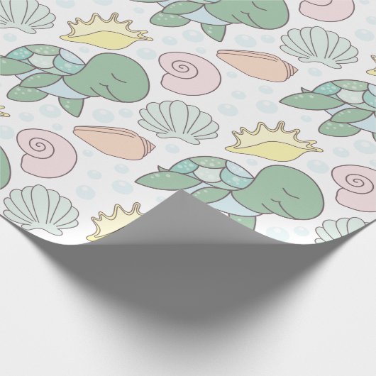 Papier Cadeau Tortue De Mer Douce Et Papier D'Enveloppement Pour (Coin)