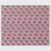 Papier Cadeau Tortue de mer rose mignonne (Plat)