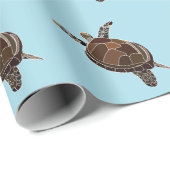 Papier Cadeau Tortue de mer Tortue côtière (Coin rond)