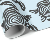 Papier Cadeau Tortue de style tribal Thunder_Cove (Coin rond)