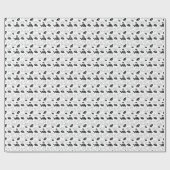 Papier Cadeau Tortue noire et blanche (Plat)