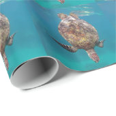 Papier Cadeau Tortue Shell d'Hawaï (Coin rond)