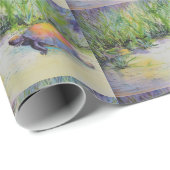 Papier Cadeau Tortue sur la plage (Coin rond)