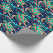 Papier Cadeau Tortue tribale (Coin)