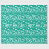 Papier Cadeau Tortues d'Hawaï (Plat)