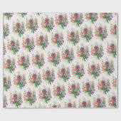 Papier cadeau Tortues et Penstemons (Plat)