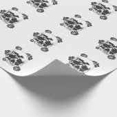 Papier Cadeau Totenkopf mit Rosen Tattoo Körperkunst (Coin)