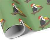 Papier Cadeau Toucan illusima Noël Vert (Coin rond)
