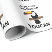 Papier Cadeau Toucan Oiseau Tropical Drôle (Coin rond)