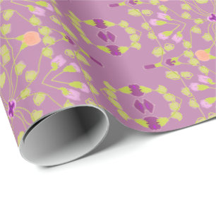 Papier Cadeau Touche de chaux vert et violet
