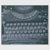 Papier Cadeau Touches de découpage de la machine à écrire gris A (Plat)