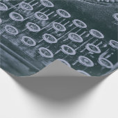 Papier Cadeau Touches de découpage de la machine à écrire gris A (Coin)