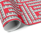 Papier Cadeau Touches de piano (Coin rond)