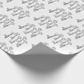 Papier Cadeau Touches de squelette (Coin)