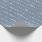 Papier Cadeau Toujours et toujours Dusty Mariage bleu (Coin)