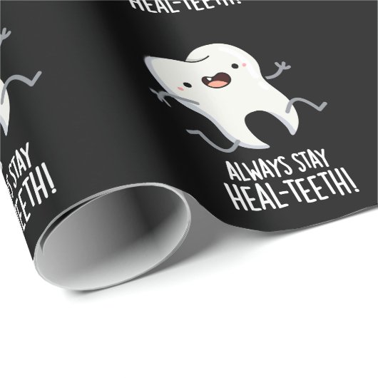 Papier Cadeau Toujours Rester Les dents de guérison Drôle Jeu de (Coin rond)