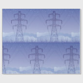 Papier Cadeau Tour de transmission de l'énergie électrique au ci (Plat)