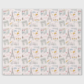 Papier Cadeau Tour Eiffel de Paris (Plat)