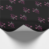 Papier Cadeau Tour Eiffel de PARIS avec arc rose (Coin)