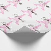 Papier Cadeau Tour Eiffel en rose (Coin)