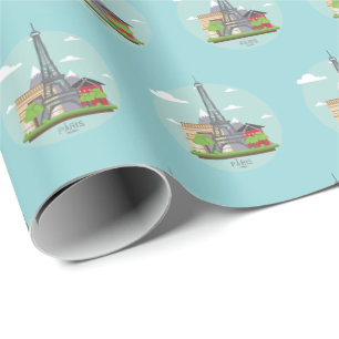 Papier Cadeau Tour Eiffel français Paris France