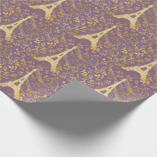 Papier Cadeau Tour Eiffel Gold Bling