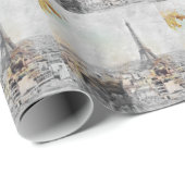 Papier Cadeau Tour Eiffel Papier d'emballage Paris – Élégant Fra (Coin rond)