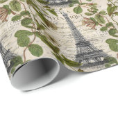 Papier Cadeau tour eiffel paris (Coin rond)