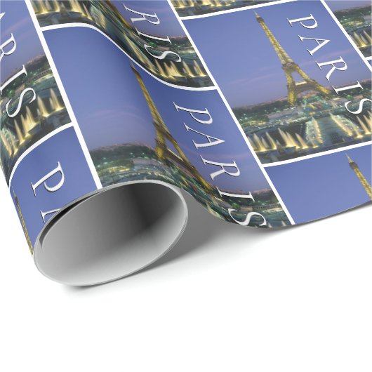 Papier Cadeau Tour Eiffel | Paris, France (Coin rond)