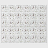 Papier Cadeau Tour Eiffel Paris Parchemins français (Plat)
