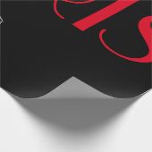 Papier Cadeau Tour Eiffel Paris Voyage Noir Blanc Rouge Pop Art (Coin)