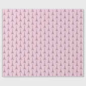 Papier Cadeau Tour Eiffel rose de Paris (Plat)