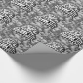 Papier Cadeau Tour Pise Italie Noir Blanc (Coin)