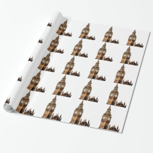 Papier Cadeau Tour Sepia Big Ben