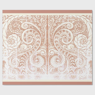 Papier Cadeau Tourbillon botanique en terre cuite