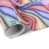Papier Cadeau Tourbillon d'aquarelle (Coin rond)