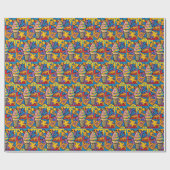 Papier Cadeau Tourbillon de Cône de Glace Pop Art (Plat)