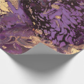 Papier Cadeau tourbillon d'encre d'or iris : (Coin)