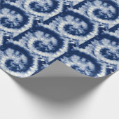 Papier Cadeau Tourbillon d'indigo, teinture à la cravate, bohème (Coin)