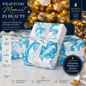 Papier cadeau tourbillon turquoise