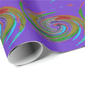 Papier Cadeau Tourbillon violet (Coin rond)