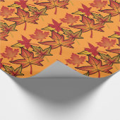 Papier Cadeau Tourbillonnement de feuille d'automne (Coin)