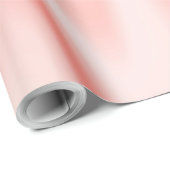 Papier Cadeau Tourbillons en marbre rose-or doux (Coin rond)