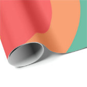 Papier Cadeau Tourbillons rétro colorés 60s (Coin rond)