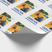 Papier Cadeau Tourisme vintage Gênes Italie (Coin)