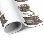 Papier Cadeau Tourne-disque dessin animé (Coin rond)