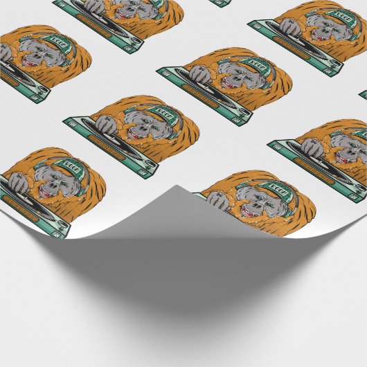 Papier Cadeau Tourne-disque d'Orangoutan (Coin)