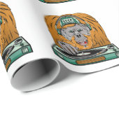 Papier Cadeau Tourne-disque d'Orangoutan (Coin rond)